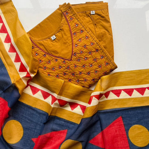 Handmade stitched ready Printed cotton kantha kurtis set