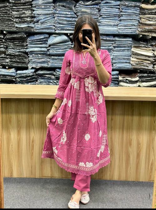 Indian Handmade stitched ready Printed cotton kantha kurtis set