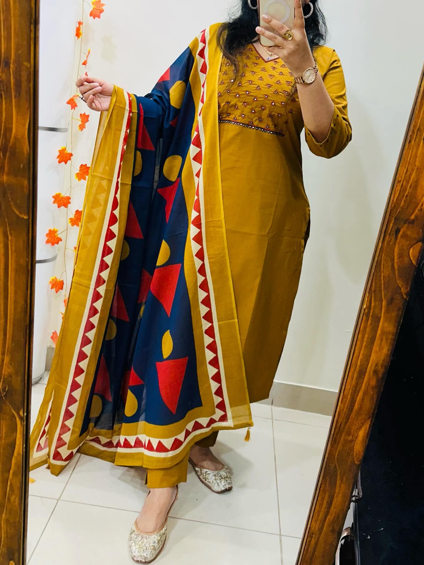 Handmade stitched ready Printed cotton kantha kurtis set
